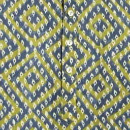Campana Boys Blue and Green Cotton Printed Kurta Set image 4