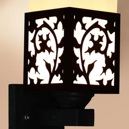 Gojeeva Brown Wood Square Wall Lamps image 2