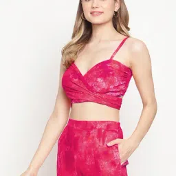 aoba Erotissch Pink Tie-Dye Beachwear Top image 3