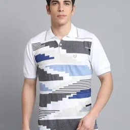 Monte Carlo White Cotton Regular Fit Printed Polo T-Shirt-picture-32