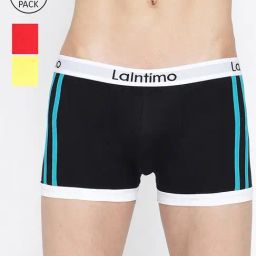 La Intimo Multicolored Comfort Fit Striped Trunks - Pack Of 3-picture-35