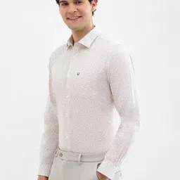 Allen Solly White Cotton Slim fit Floral Shirts image 3