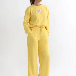 RAREISM Yellow Cotton Blend Solid Trackpants image 4
