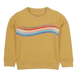 PLUM TREE Girls Yellow Printed Sweatshirt-image-51