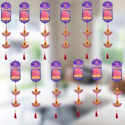 Special You Purple & Pink 12 Pieces Printed Decorative Hangings-picture-30