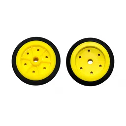 EasyMech 100mm Modified Heavy Duty(HD) Disc Wheel Yellow – 2pcs image 1