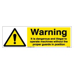 SUNSIGNS  Warning It Is Dangerous And Illegal To Operate Machine Signages Size 600x200 mm HP Print + Vinyl, SN0120-picture-23
