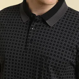 Allen Solly Men Checked Polo Collar Cotton T-shirt image 2