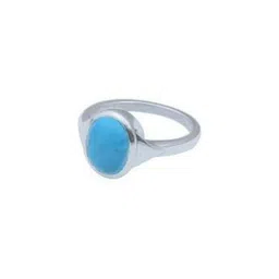 GenZcomplex Silver-Plated Brass Turquoise Finger Ring-picture-24