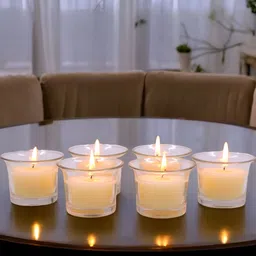 HOSLEY White 6 pieces Jar Candle-picture-24