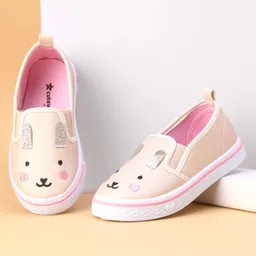 Cute Walk by Babyhug Slip on Casual Shoes with Kitty Print- Beige-picture-17