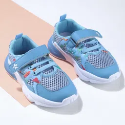 Cute Walk By Babyhug Velcro Closure Sneakers With Lace Detailing - Blue-picture-14