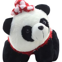 Tickles Happy Beautiful Dressed Panda Valentine Stuffed Soft Plush Animal Toy for Kids (Size: 40 cm Color: White & Black)-picture-47