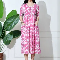KALINI Print A-Line Midi Dress-image-19