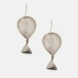 Priyaasi Silver Plated Oxidized Contemporary Drop Earrings image 4