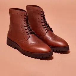 dmodot Men Leather High-Top Regular Boots-picture-32