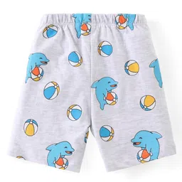 Babyhug Cotton Shorts Striped & Dolphin Print Pack of 3 - Multicolour image 3