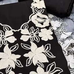 Peachmode Embroidered Unstitched Dress Material image 3