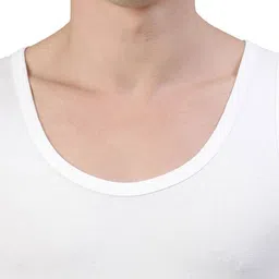 FASO Combed Cotton Undershirt Vest FA1010-White-S image 3