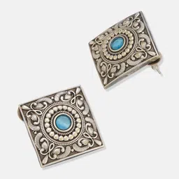 Fabindia Artificial Stones Studded Diamond Shaped Studs image 3