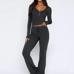 Mast & Harbour V-Neck Top With Trousers Co-Ords Set-picture-13