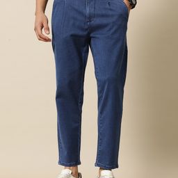 Mr Bowerbird Men Pleated Cropped Light Fade Stretchable Jeans-picture-20