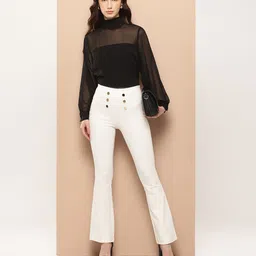 her by invictus Sheer Tie-Up Neck Top image 2