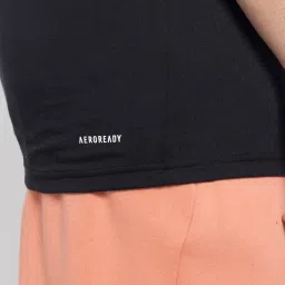 Adidas Black Regular Fit Logo Printed Sports T-Shirt image 5