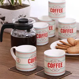 CLAY CRAFT Multicoloured Set of 6 Bone China Cups-picture-17