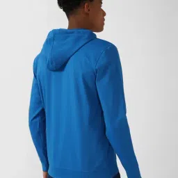 Reebok Blue Slim Fit Hooded Sweatshirt image 2