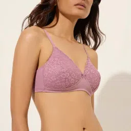Wunderlove by Westside Purple Lace Design Padded Bra-picture-41