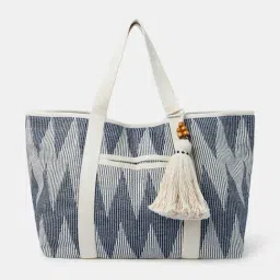 Accessorize London Blue Textured Tote image 2