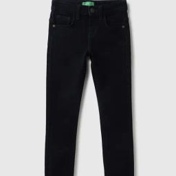 United Colors of Benetton Boys Black Cotton Blend Solid Jeans-picture-18