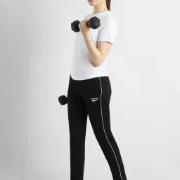 Reebok Black Mid Rise Sports Track Pants image 5