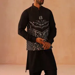 Jompers Men Ethnic Motifs Regular Thread Work Kurta with Pyjamas image 5