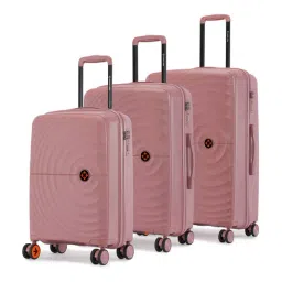 Nasher Miles Seattle Hard Luggage Set of 3 55, 65 & 75cm 8 Wheels Trolley Bag for Travel Rose Gold-picture-17