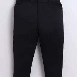 Fourfolds Kids Black Embroidery Three Piece Suit Set image 5