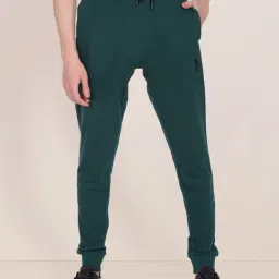 U.S. Polo Assn. Dark Green Cotton Regular Fit Joggers-image-0