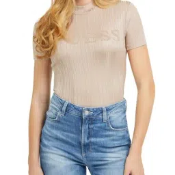 Guess Wet Sand Foil Logo Slim Fit Top-picture-47