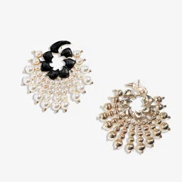 SOHI Circular Pearl Drop Earrings For Women image 5