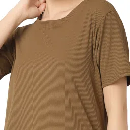 Smarty Pants Brown Top With Lounge Pants image 5