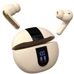 Portronics Twins 29 ANC in-ear TWS Wireless Bluetooth Earbuds With Digital Display - Beige-picture-3