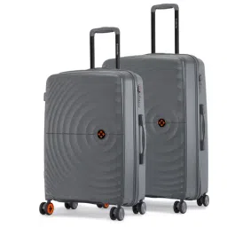 Nasher Miles Seattle Hard Set of 2 65cm & 75cm 8 Wheels Medium & Large Trolley Bag for Travel Grey-image-9