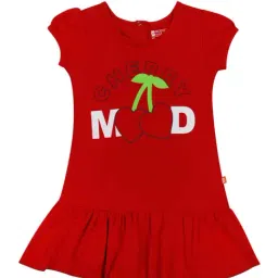 Bodycare Kids Red Cotton Printed Frock Dress-picture-20