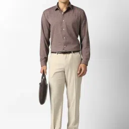 Van Heusen Brown Slim Fit Printed Shirt image 5