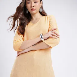 Anouk Rustic V-Neck Straight Kurti-picture-23