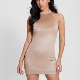 Guess Beige Print Sleeveless Dress-picture-45