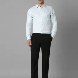 Louis Philippe Blue Slim fit Texture Formal Shirt image 5