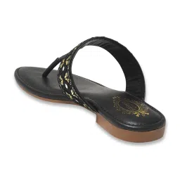 Shoetopia Kids Black T-Strap Sandals image 5