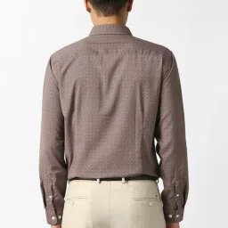 Van Heusen Brown Slim Fit Printed Shirt image 2